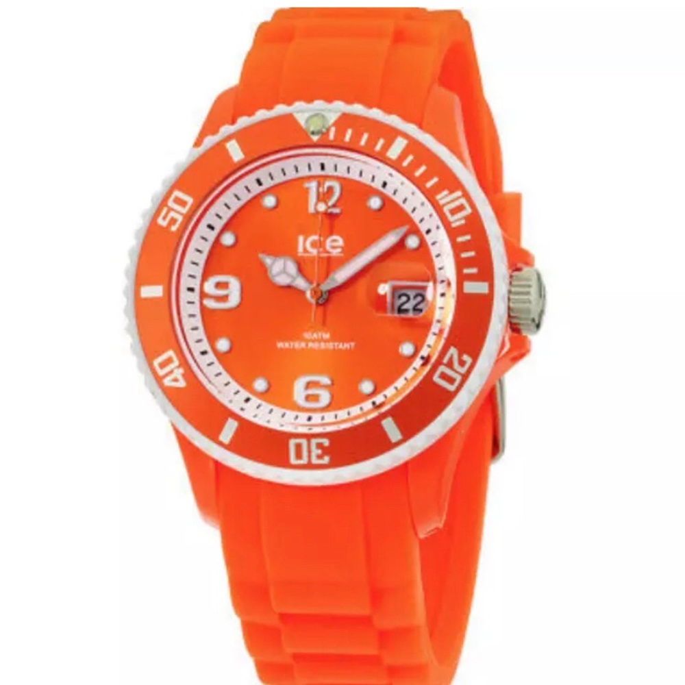IceWatch Sunshine Orange Dial Silicone StrapWatch